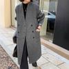 Повседневное универсальное шерстяное пальто однотонной расцветки, женское высококачественное пальто из удлиненной шерсти с воротником-шарфом