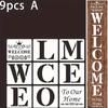 9 трафаретов приветствия для рисования на дереве - большой вертикальный трафарет приветственного знака для деревянных знаков