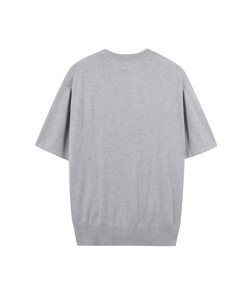 SIECLE Essential Cotton Silk Half Knit (Gray)