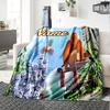 Custom Name Grizzly Lemmings Adventure flannel Blanket for Super Soft Cute Comfort Blanket for Travel Bedding Couch Sofa Blanket