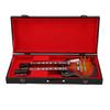 Miniature Electric Guitar Model Decoration Double Neck Guitar Musical Instrument Replica with Case