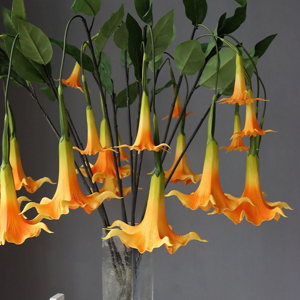 ПУ большой искусственный цветок дурмана эластичный ипомея украшения для комнаты декор