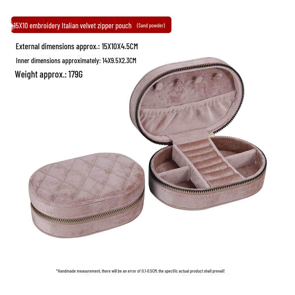 Роскошная бархатная шкатулка для украшений для колец, ожерелий и серег-пусетов - Портативное и элегантное решение для хранения