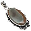 Pendant Polygram Jasper Gemstone Handmade Mother's Day Silver Jewelry 2.5"