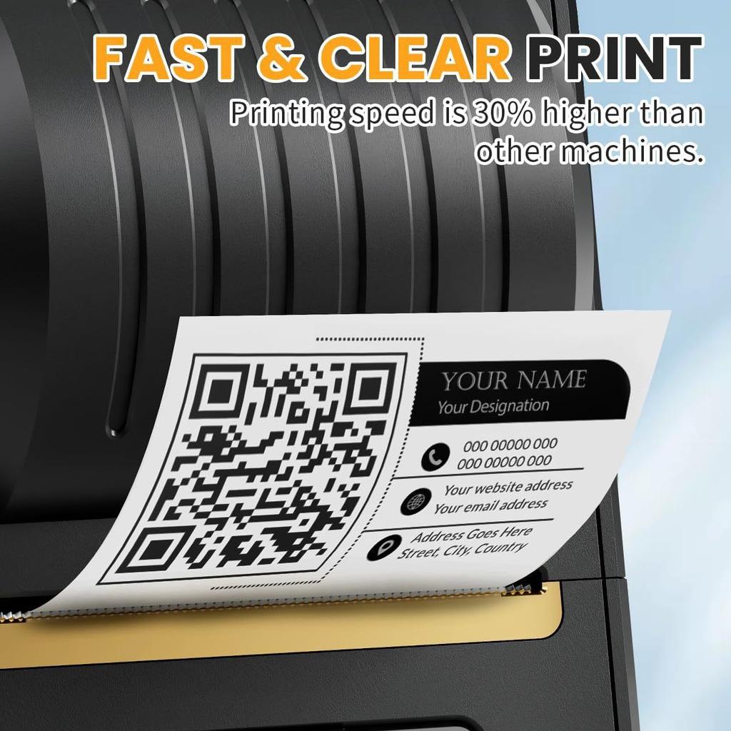 Portable thermal label printer, Bluetooth inkless barcode label printer