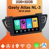 Android Carplay автомобильное радио для Geely Atlas NL-3 2016-2020 мультимедийный проигрыватель головное устройство стерео GPS навигация BT WIFI 2+32 ГБ