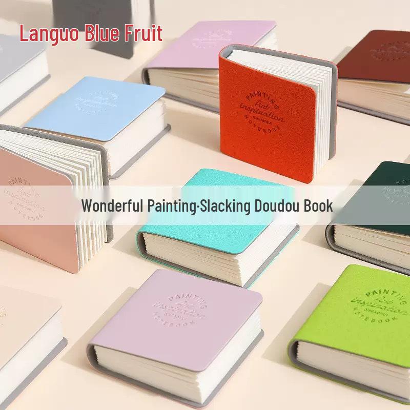 Компактный синий мини-журнал Mo Yu: Милый портативный карманный скетчбук.