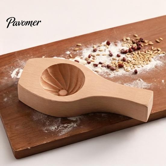 Деревянная форма для булочек с ручкой, ручная форма для баоцзы, кухонные принадлежности для выпечки, легкий DIY пресс для равиоли и выпечки, с цветочными краями