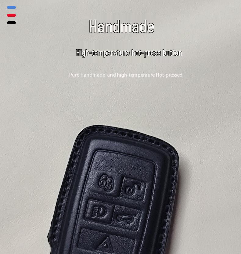 Чехол для ключей Land Rover Range Rover, Velar, Evoque, Discovery 4 и 5, Discovery Sport, Jaguar - Премиальный корпус из коровьей кожи