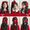Headwear Red Bow Hairpin Velvet Shiny Velvet Hairpins Hair Accessories Children's Hair Accessories