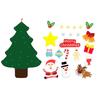 DIY Felt Christmas Tree with 21 Ornaments for Toddlers Kids Home Wall Door Hanging Christmas Craft Kit with String Lights for Xmas Party Supplies