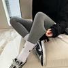 Quality Thin Plush Leggings for Women's Outer Wear Autumn and Winter Plush Thickened Polished Plush Versatile Elastic Warm Long Johns