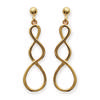[G6338] - Gold Plated 'Choreography' Earrings - 33x10 Mm