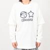 Converse Футболки Унисекс Белые С Круглым Вырезом Средней Плотности UCH888-W70