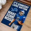 Коврик с принтом логотипа Detroit Lions - Мягкий, Моющийся, Нескользящий Коврик для Помещений под Офисные Стулья, Гостиную, Домашний Офис, Декоративный Ковер
