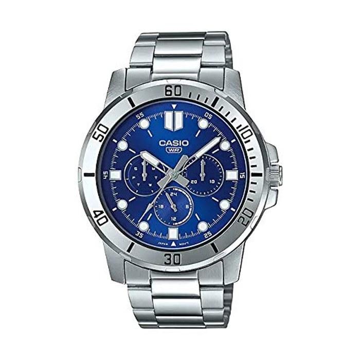 Мужские часы CASIO Standard MTP-VD300D-2E (Темно-синий/серебристый)