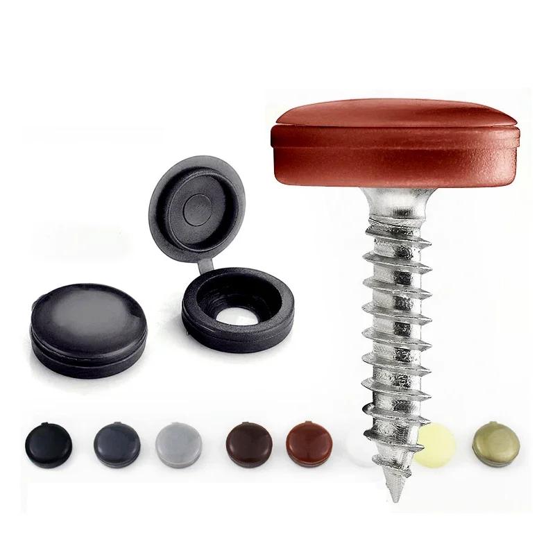 10/50/100 шт. Пластиковые откидные крышки-заглушки для винтов, складные защелкивающиеся защитные фиксирующие крышки-кнопки для декоративных гаек и болтов для автомобиля, метизы
