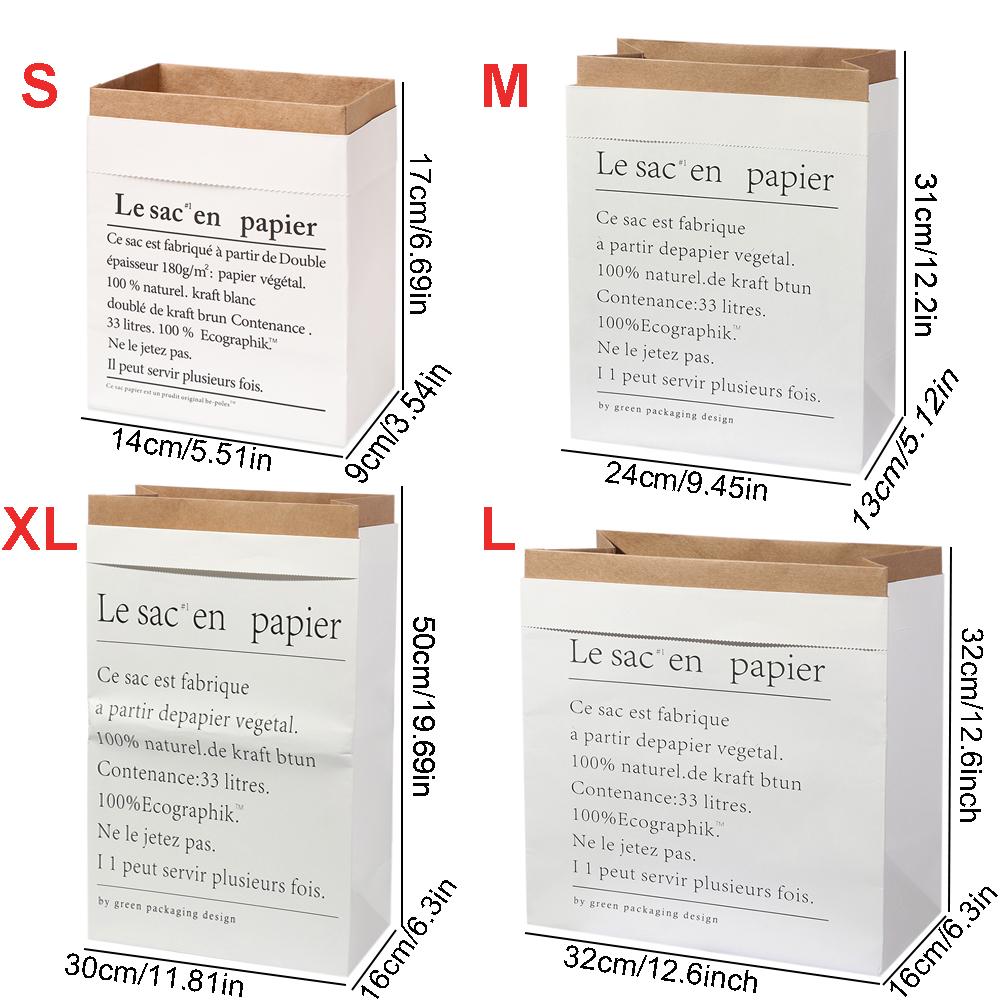 Organize Gift Package Desktop Ornament Kraft Paper Bag Double Layers Storage Basket Vase Flowerpot