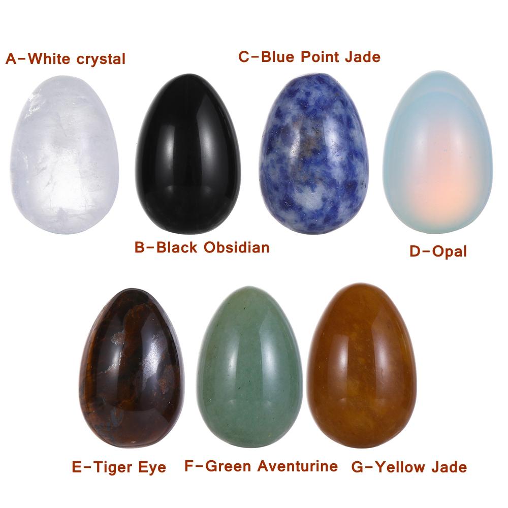 Collection Natural Blue Point Jade Mini Ornament Natural Stone Healing Egg Pattern Healing Stone