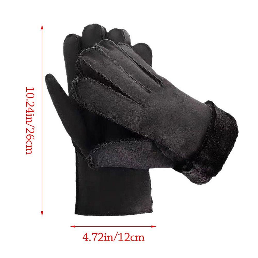 Плюшевые зимние перчатки Теплые велосипедные перчатки Модные варежки для вождения Мужские Женские