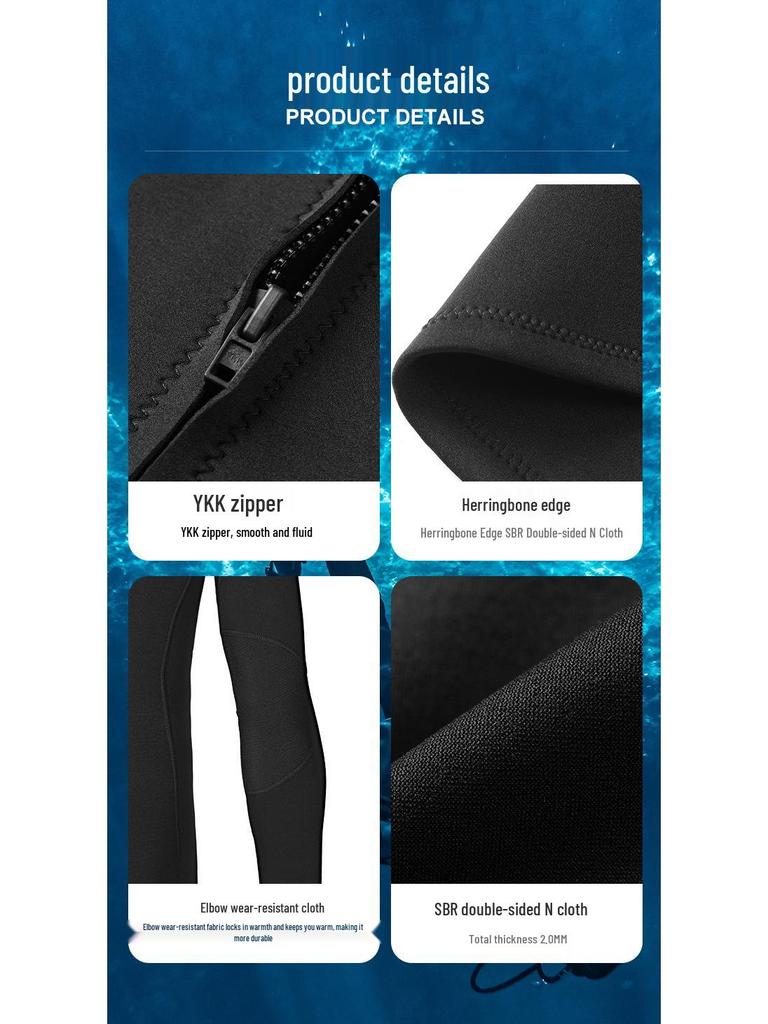 Новый гидрокостюм Ouzo с разделением 1,5 мм: Унисекс, приталенный крой, защита от солнца и тепло, идеально для пар