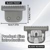 2PCS Replacement Detachable T Blade for Wahl T Blades for Trimmer Models 9864/9864SS/9686/9818A/9854L//9870/9888/9937