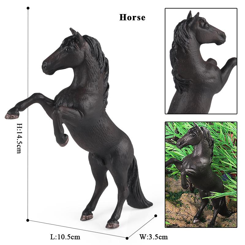 Oenux Луговой Дикий Конь Домашнее Животное Маленькая Модель Лошади Фигурки Экшн ПВХ Домашнее Украшение Коллекция Фигурок Игрушка Подарок для Ребенка