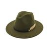Fashion Metal Accessories Woolen Hat Jazz Hat Autumn and Winter Korean Version British Vintage Top Hats Acceessories