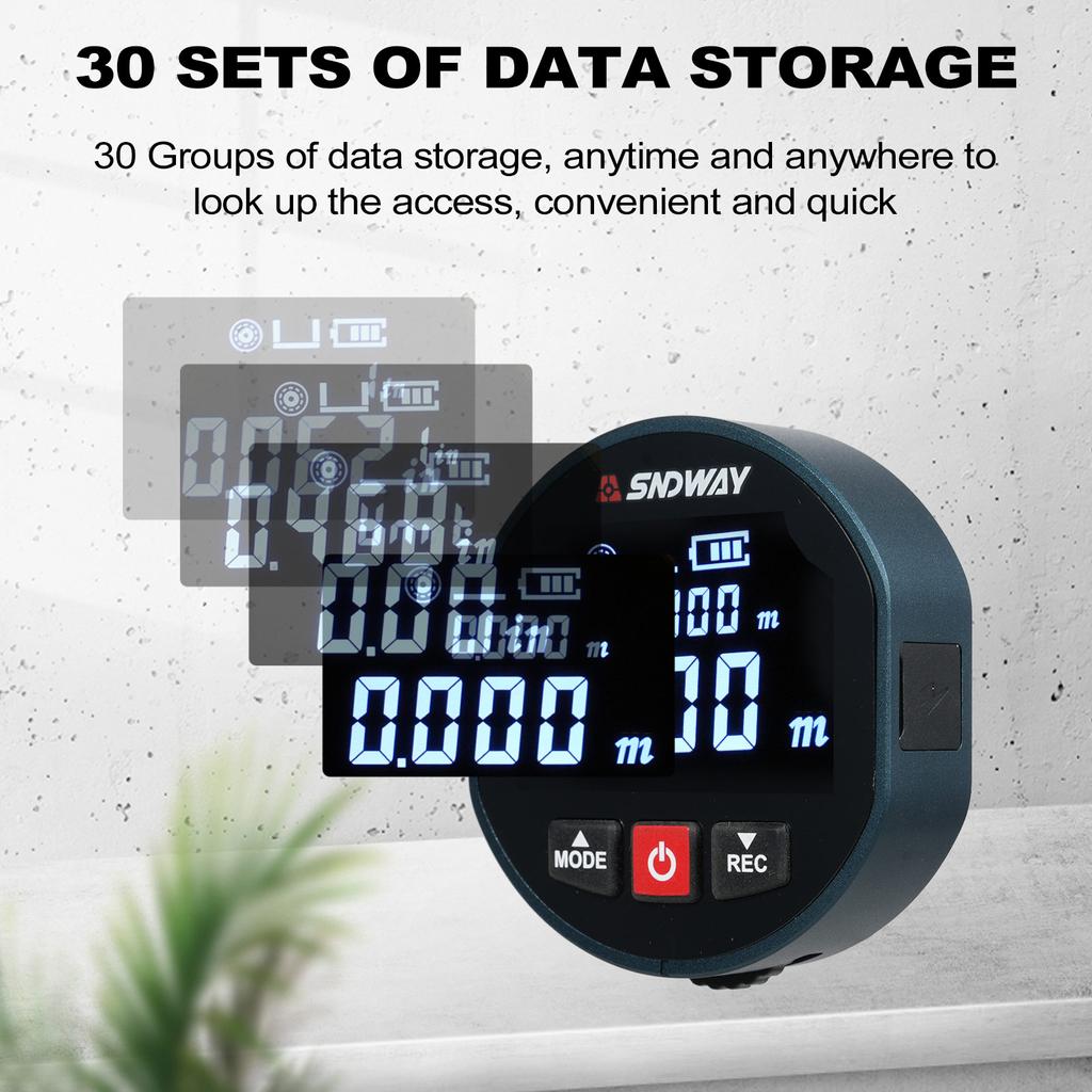 Рулетка цифровая рулонная 2 в 1 с лазером 98 футов лазерная рулетка и 328 футов рулонная рулетка