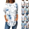 Рубашки с рукавом 3/4 для женщин, милые топы, футболки с рисунком, блузки, повседневные базовые топы больших размеров, пуловеры