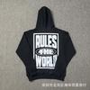 24SS Cross-border European and American trendy brand Corteiz Alcatraz small label on the chest letter printing hooded sweater hoodie winter