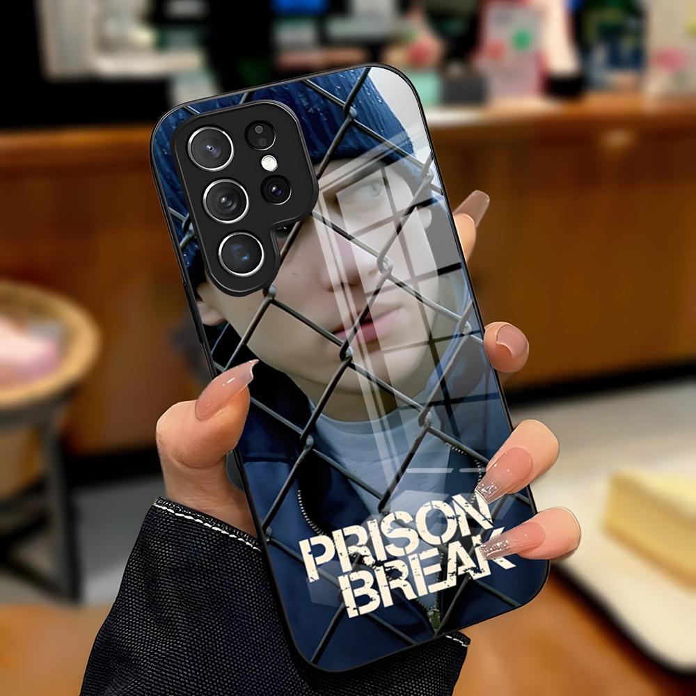 Чехол для телефона P-Prison Break TV для Samsung A25 A13 A33 5G A54 A36 A35 A56 A52 A14 Ударопрочный стеклянный чехол