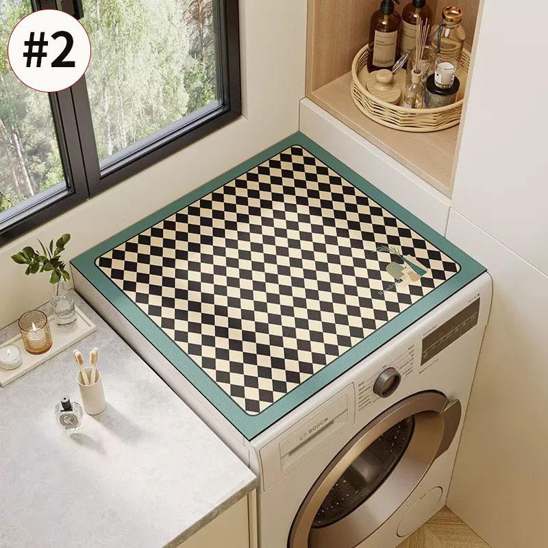 Washing Machine Dust Cover Waterproof Oven Microwave Refrigerator Fridge Top Protector Mat Coffee Drain Pad Table Placemat