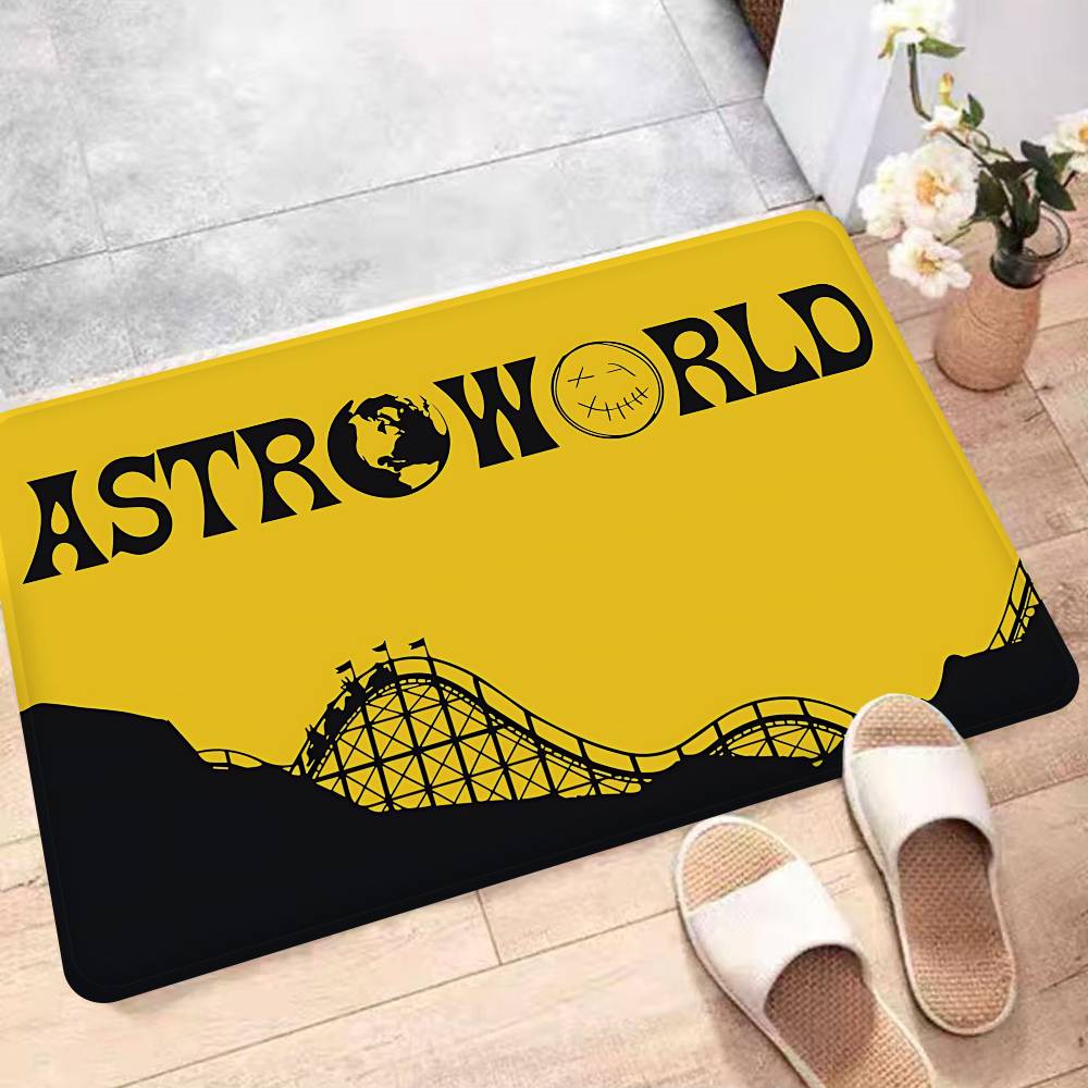 Коврик для двери Travis Scott Astroworld Дешевый Противоскользящий Современный Для гостиной Балкона Печатный Прикроватные коврики