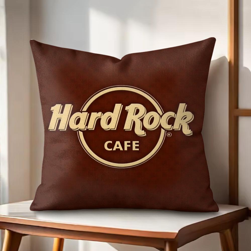 Luxury HHardrock Cafe Cushion Cover Natural Linen Organic Fabric DoubleSided Printing Couch Pillow Covers Home Decor