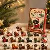 Cute Puppy Decorations 2026 Dachshund Advent Calendar, 24 Days Dog Collectible Surprises with Festive Christmas Tree Hanging Ornaments Acrylic Figures