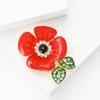 Exquisite Creative Alloy Enamel Poppy Brooch Versatile Fashion Women'S Clothing Brooch Ornament Pin
