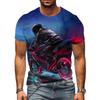 Fashion Cool 3D Motorcycle Graphic T Shirts Summer Casual Trend Men Hip Hop Harajuku Streetwear Leisure Personality O-neck Tees