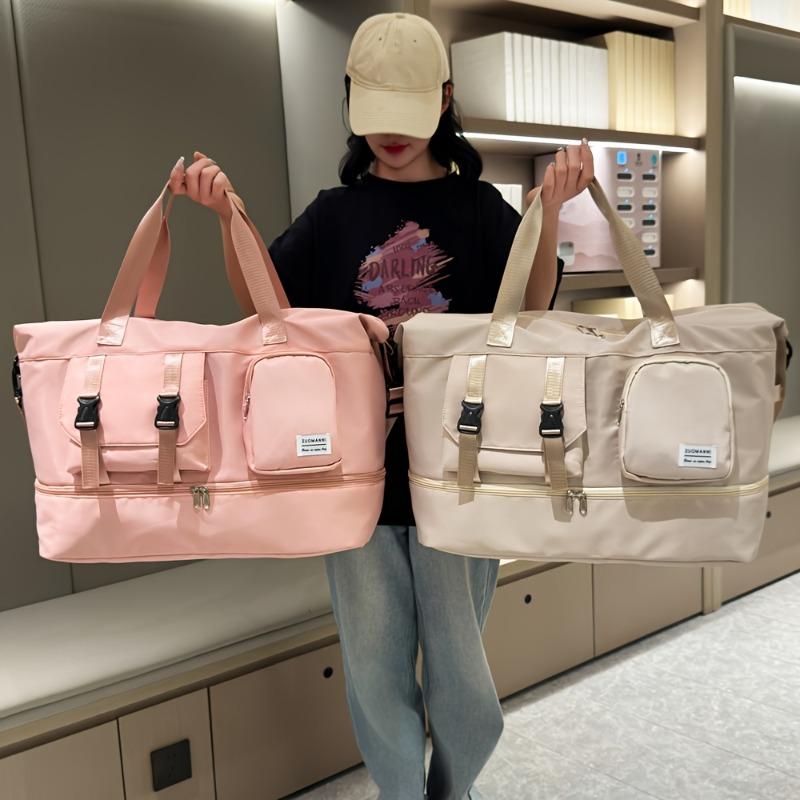 Дорожная сумка-дафл большой вместимости, многофункциональная, с несколькими отделениями, прочная нейлоновая спортивная сумка