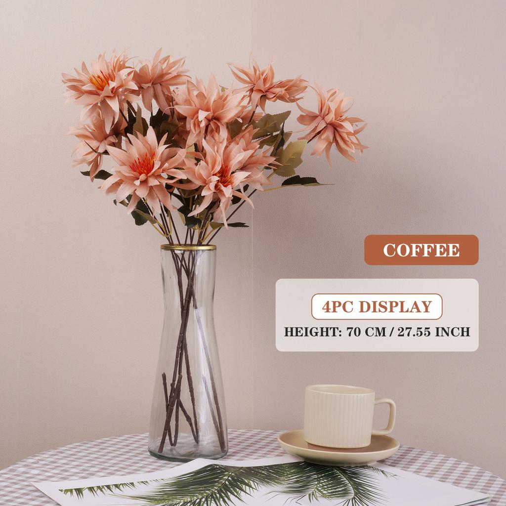 Искусственный цветок шелковый одиночный цветок свадебный красивое растение для комнаты дома рождественское украшение 70см/27,55дюйма