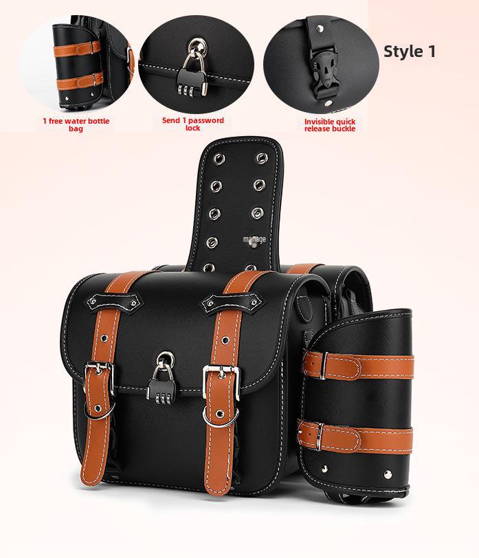 Universal Waterproof Retro Side Saddle Bag for Electric Motorcycles