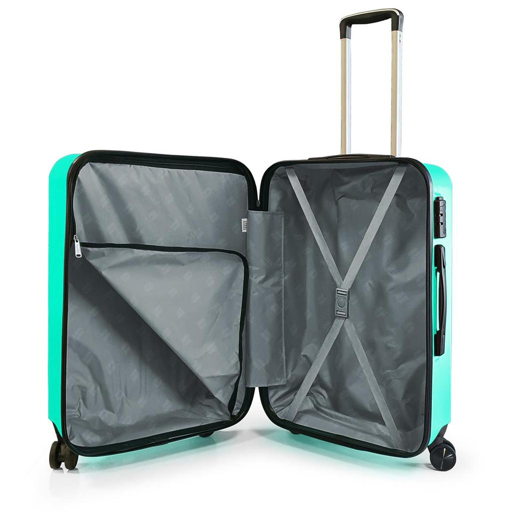 coral high Чемодан среднего размера из АБС-пластика водно-зеленого цвета 16422