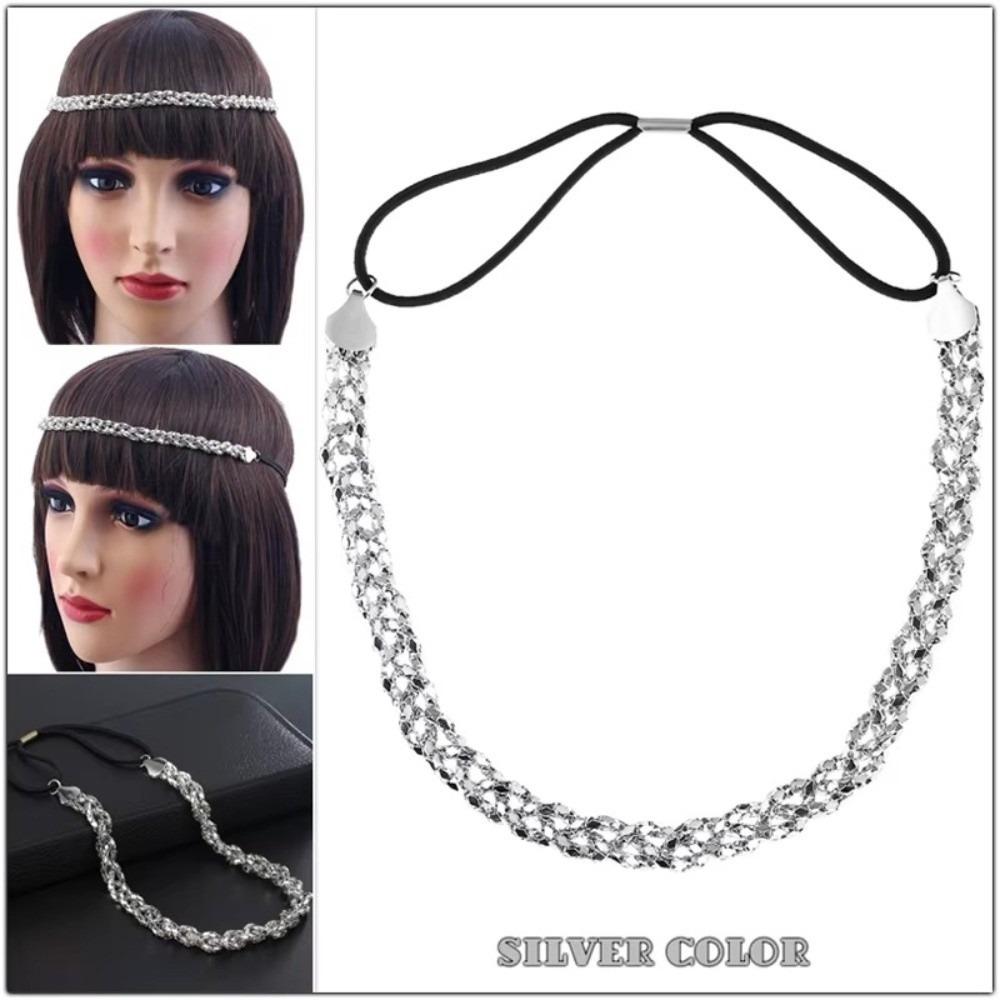 Shiny Dance Hairband Weaving Hair Ornaments Elegant Hair Head Chains for Women