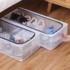 Transparent PVC Shoe Organier Box Large Capacity Installation-Free Shoes Sorting Box Dustproof Steel Frame Folding Shoe Rack