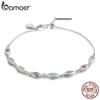 BAMOER 925 Sterling Silver Colorful Demon Eye Bracelet for Women Classic Trendy Crystal Silver Female Bracelet Fine Jewelry Gift
