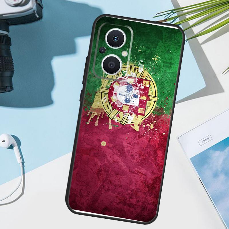 Portugal Flag Cover For OPPO Reno 11 12 13 14 Pro 11F 12F 13F 14F 7 8 Lite OPPO Find X5 X6 X8 X9 Pro Case