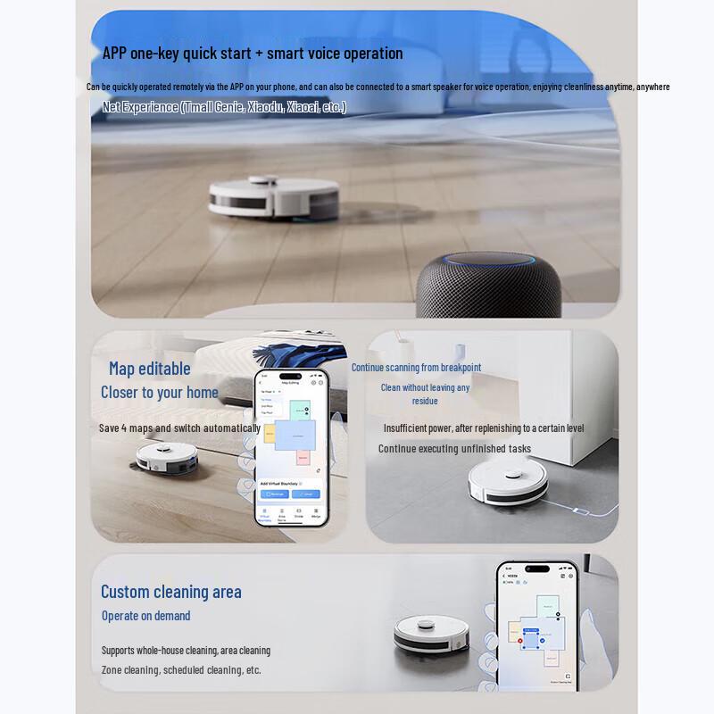 Ecovacs Y1 Robot Vacuum and Mop with 6500Pa Suction CN plug (adapter included)