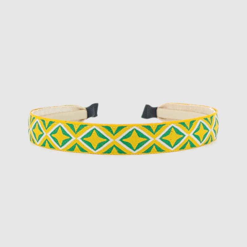 Повязка на голову с африканским узором LALA - ГОРЧИЧНЫЙ