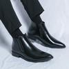 Men’s Motorcycle Boots Retro Street Style Dress Chelsea Boots Tuxedo Wedding Men Fashion Ankle Boots