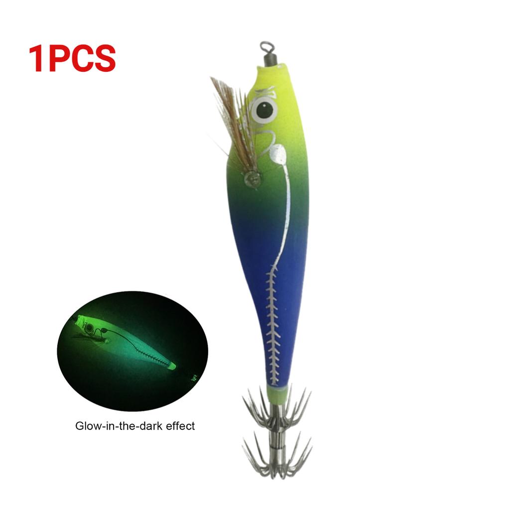 Светящаяся рыболовная приманка, светящаяся в темноте приманка для креветок, приманка для джиговой ловли, приманка для рыбалки в виде кальмара для осьминога, поддельные рыболовные снасти для каракатицы, жесткая наживка, морские приманки, снасти